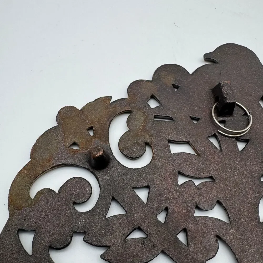 Vintage  Tree of Life Bird Trivet Wall Hanging Hot Plate Kitchen Decor